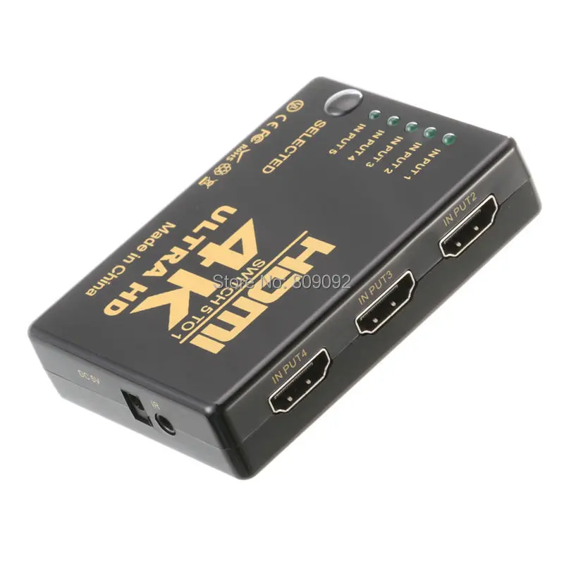 4 К 3D 1080 P HD 1.4 HDMI Splitter 5 Порты и разъёмы концентратор Box автоматический переключатель 5 в 1 из Switcher С Дистанционное управление для ps3/4