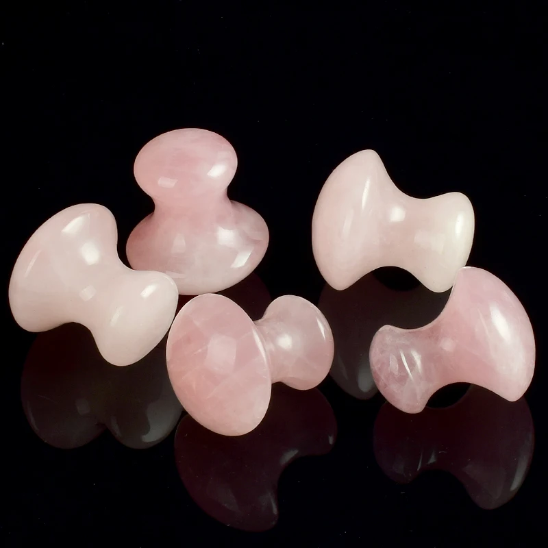 Грибная форма Gua Sha инструмент натуральный розовый кварц здоровье и Гигиена Массаж Камень минеральный кристалл целебная игла тело лицевая спина Релакс
