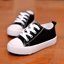 2019 new big boy boy canvas small white shoes wild trend children's fashion girls shoes wild boy