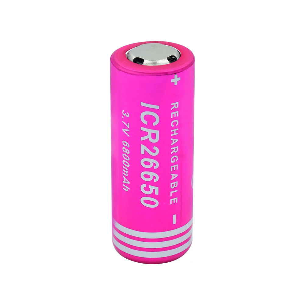 1 piece 1/2/4 шт. 3,7 вольт ICR 26650 6800 мА/ч, литий-ионный аккумулятор li-Ion 26650 сотовый Батарея Перезаряжаемые для Led фонарик Фонарь налобный фонарь - Цвет: 1 piece