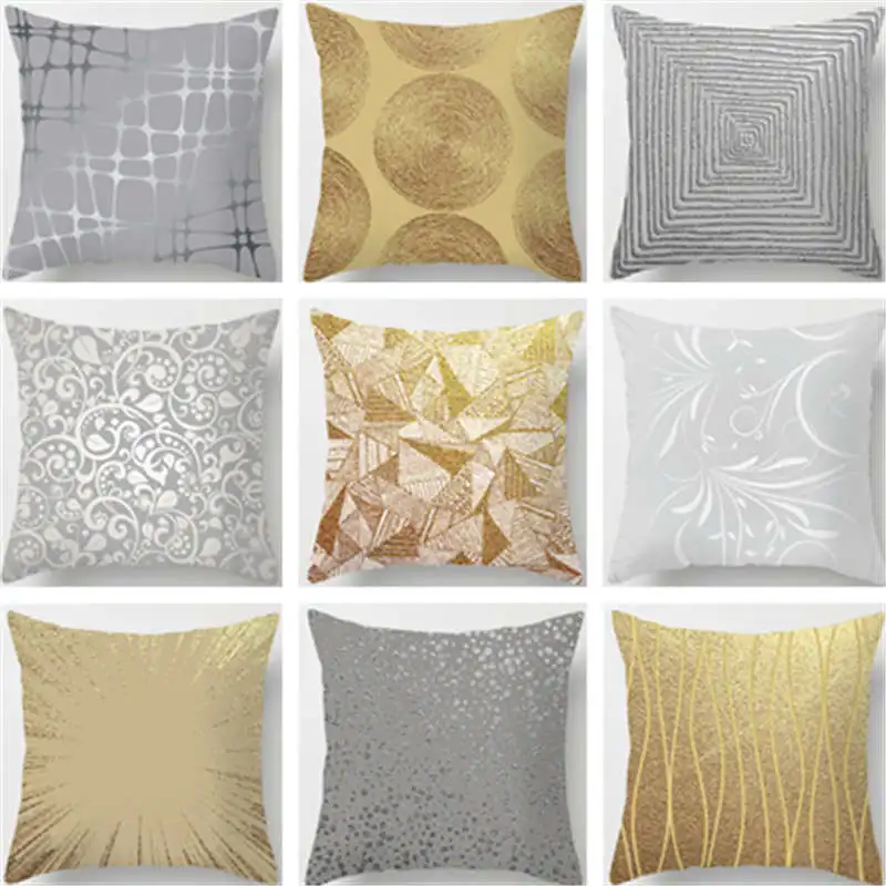 hot stamping silver cushion cover