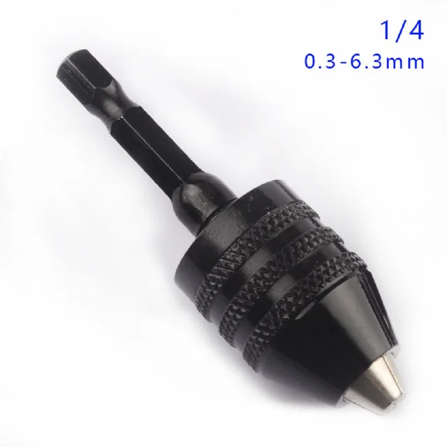 1Piece Mini Drill Chuck Conversion Chuck 0.3 6.5mm Clamp 1/4 Hex Shank