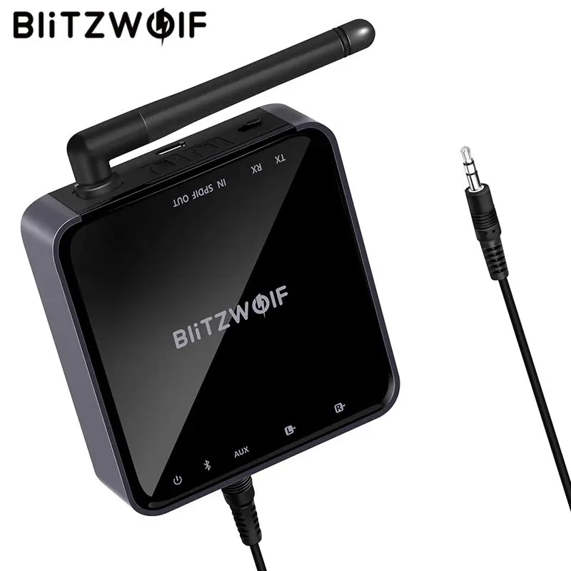 BlitzWolf BW-BR4 V5.0 Wireless Bluetooth Receiver aptX HD Music Receiver Transmitter Audio 2 in 1 Adapter Aux Receiver BlitzWolf BW-BR4 V5.0 Wireless Bluetooth Receiver aptX HD Music Receiver Transmitter Audio 2 in 1 Adapter Aux Receiver