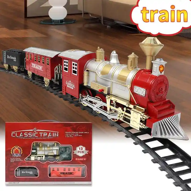 wooden lights and sound train set