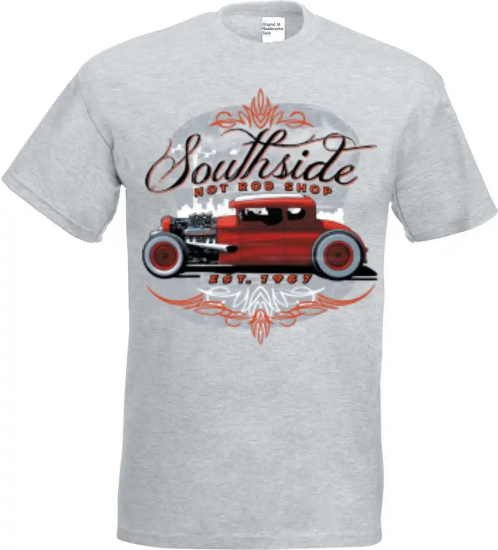 Футболка Эштон con auto HOT Rod США anni 50 stile modello del sud maglietta