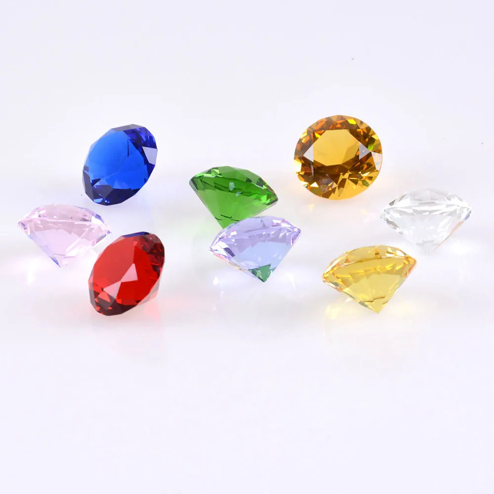 

8pcs 30mm Colorful Crystal Diamond wedding jewel, birthday party decorations and holiday gifts, home decoration accessories