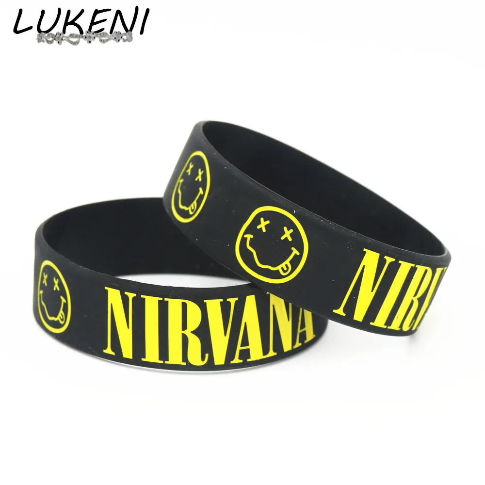 Силиконовые браслеты LUKENI NIRVANA 1 шт. черные широкие силиконовые и для любителей