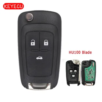 

Keyecu 3PCS/LOT Complete Flip Rmote Key Fob 3 Button 315MHz / 433MHz ID46 Chip for Holden Cruze 2099-2011