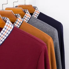 Набор из 4 шт., рубашка поло, Мужская брендовая одежда, Однотонная рубашка поло, высокое качество, осень и зима, повседневная мужская рубашка поло с длинным рукавом