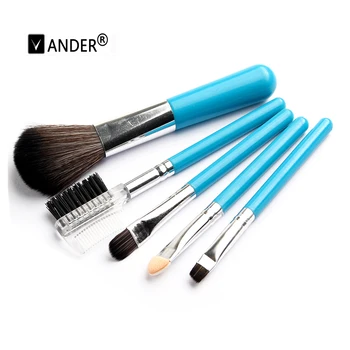 

Professional 5 Pcs Makeup Brushes Tools Set For Foundation Beauty Eye Face Styling Accessories Toiletry Soft Brushes Kit Blue