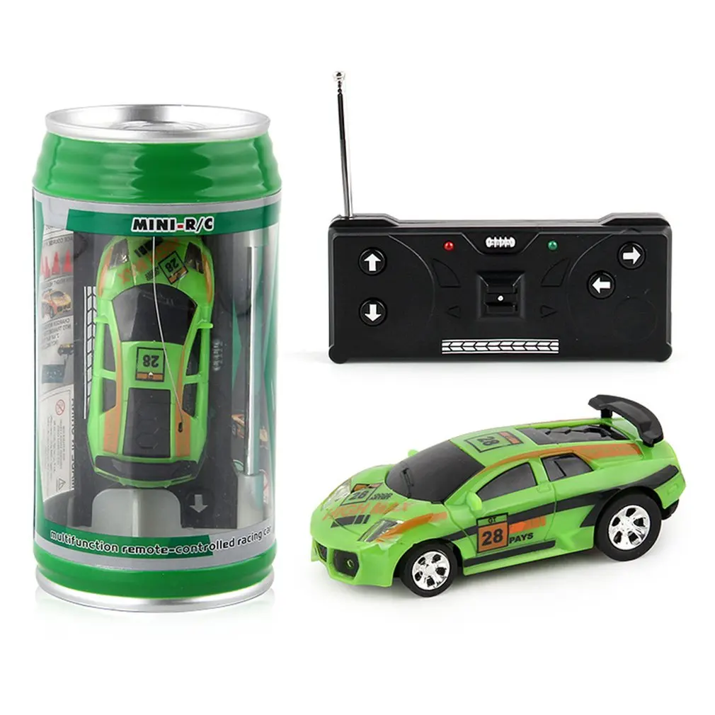 

Mini Wireless Remote Control Toy Car Cola Cans Speed Racing Electric Four-way Model Toy For Children