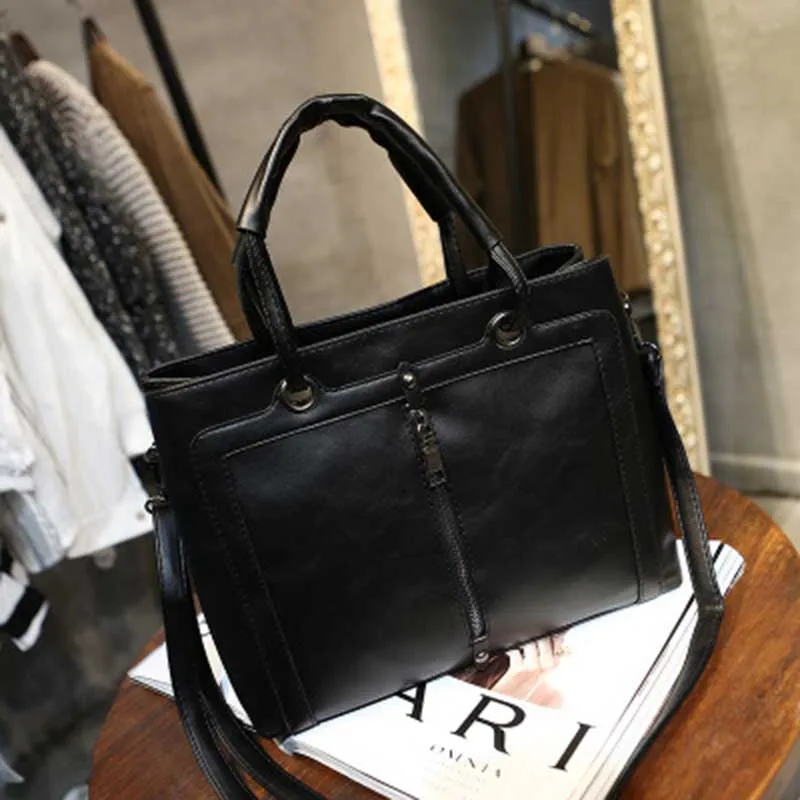 Fashion Women Leather Handbag Large Female Casual Shoulder Bag Vintage Travel Lady Bag Famous Exquisite Handle Bolsa SS7085 (4)