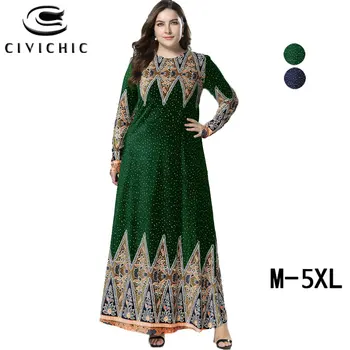 

CIVI CHIC Women Fall Winter Flannel Velvet Maxi Dress Classic Polka Dots Long Robe Femme Floral Print Vestidos Swing Gown DRS320