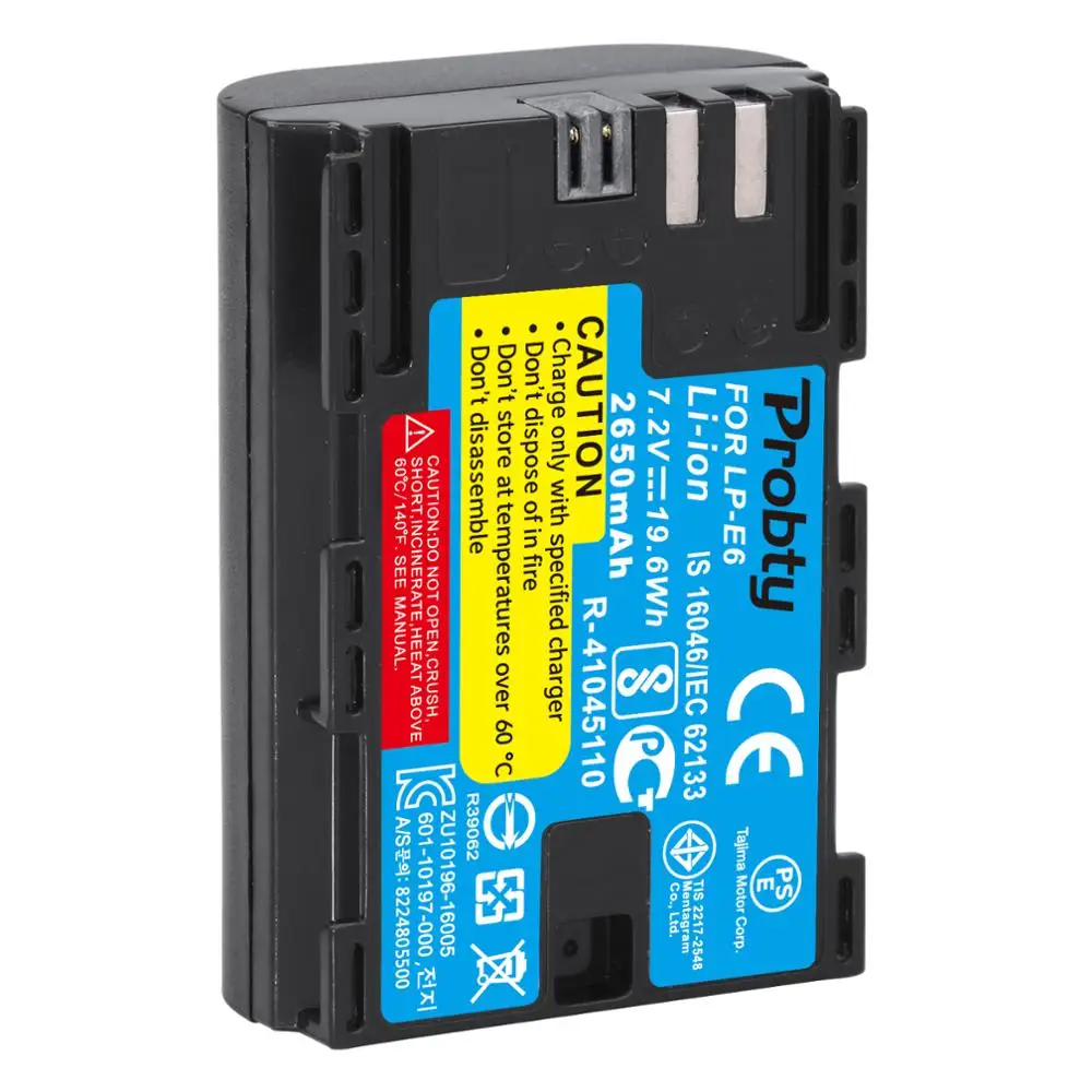 Аккумулятор для камеры canon LP-E6 LP E6 LPE6 2650mAh для Canon 5D Mark II III IV, 80D, 70D, 60D, 6D, EOS 5Ds, 5D2, 5D3, 5DSR, 5D4