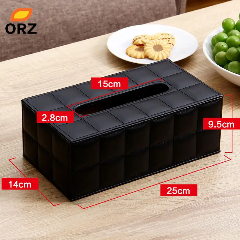 ORZ коробки для бумажных салфеток кожзам чехол лица органайзер офисный