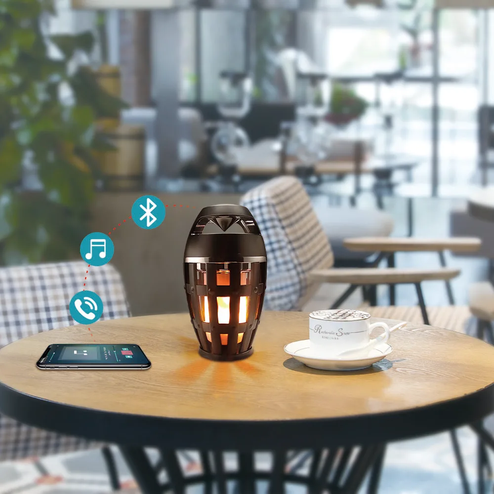 Светодиодная лампа BECOSTAR с динамиком Bluetooth стерео мерцающий ночник уличный
