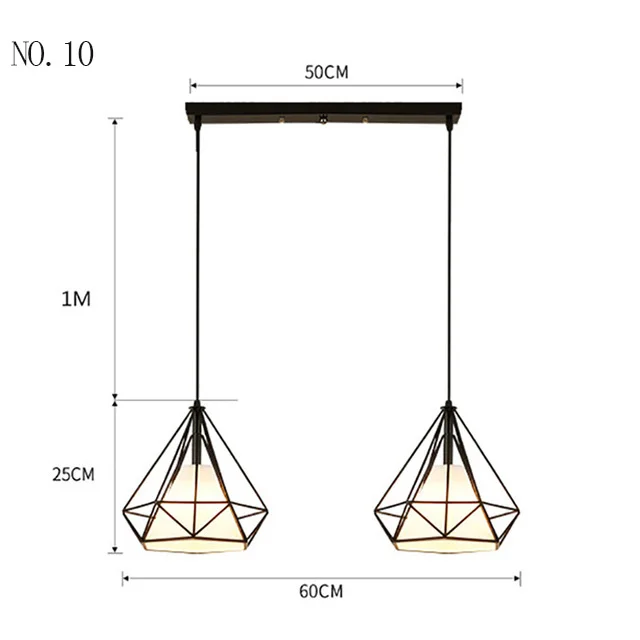 Современный подвесной светильник в скандинавском стиле, подвесной светильник в металлической клетке, тканевый абажур, цветной, светильник для дома, ресторана, магазина, украшения - Цвет корпуса: No.10 No Bulb