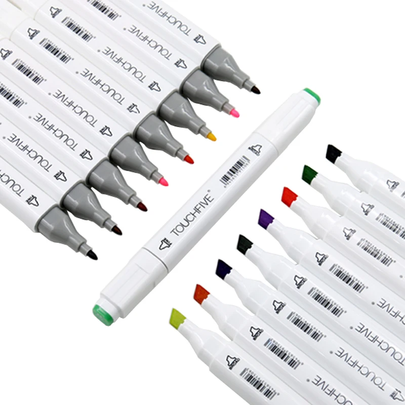 

TouchFIVE 168 Colors Art Markers Dual Headed Graphic Alcohol Marker Pens Set for Art Painting Drawing Kawaii School Supplies