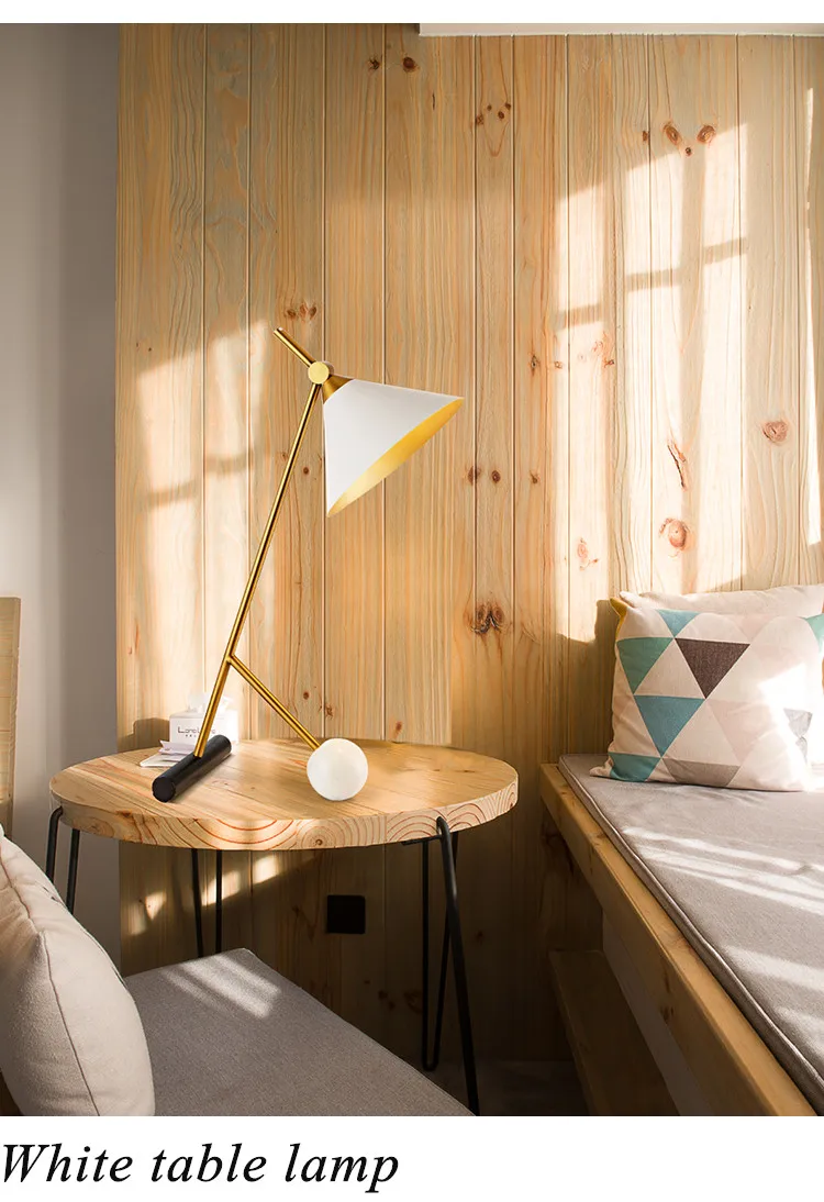 Современная светодиодная настольная лампа для спальни прикроватное освещение Скандинавское настольное Освещение для дома светильники