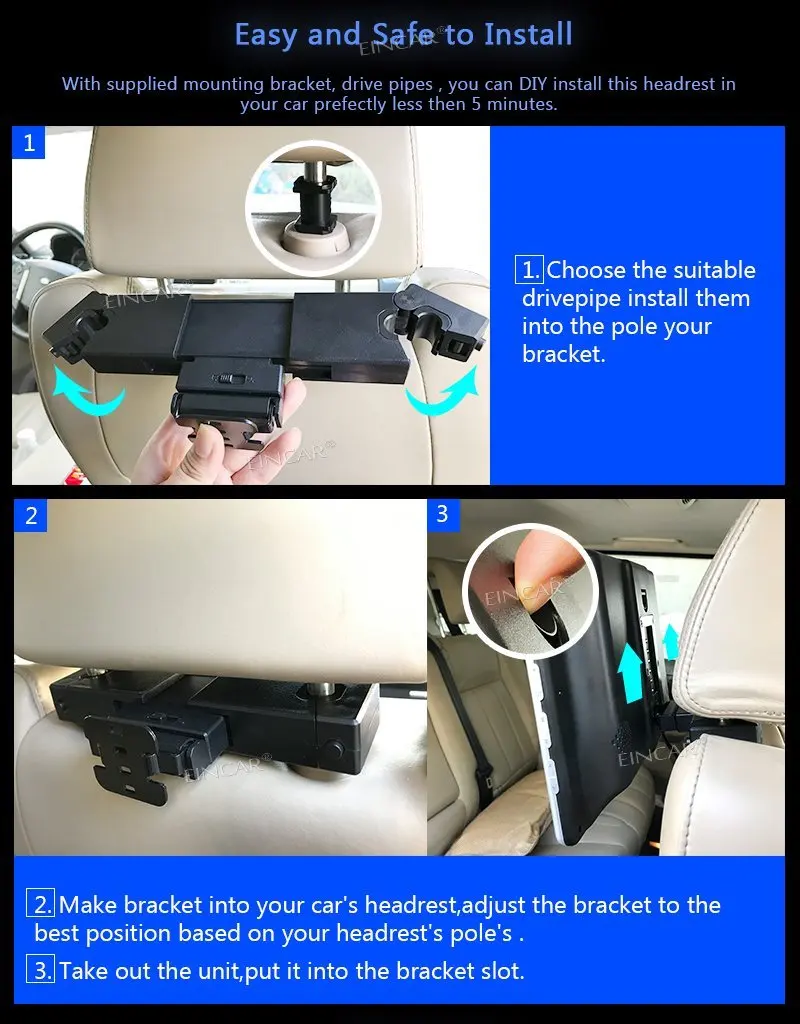 Discount Dual Screen 10.1 Inch Ultra Thin Digital HD Monitor Headrest Car DVD Multimedia Player Rear Seat With Game AV Input HDMI Port FM 1