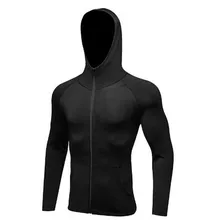 Yuerlian/Кепки балахон Футбол Трикотажные сжатия Фитнес Rashgard Футболка Тренажерный зал Бодибилдинг Спортивная Для мужчин куртка для бега