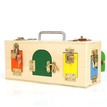 

Wooden Montessori Toys Baby Montessori Lock Box Learning Educational Toys for Toddlers For Children Juguetes Brinquedos MI2644H