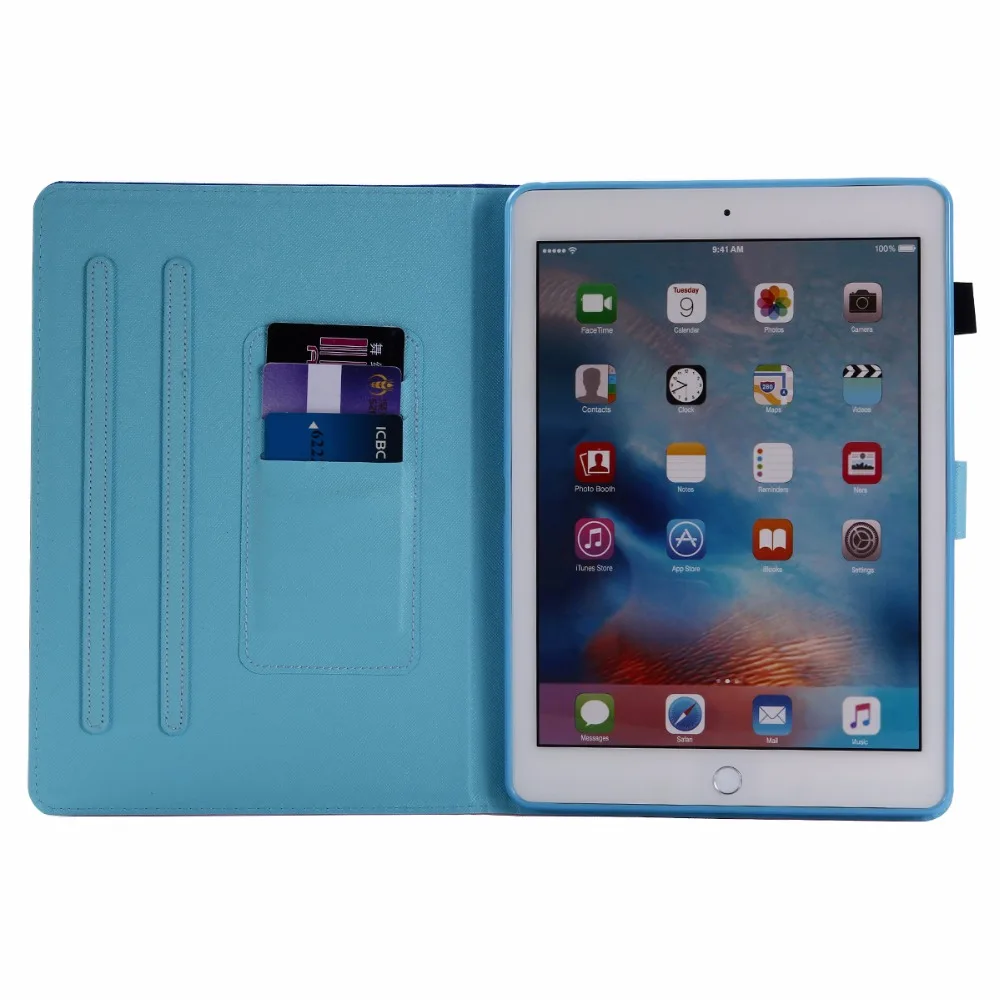 Чехол для iPad 6th поколения 5th Air 1/Air 2/Pro 9,7 10,5 11 Mini 1 2 3 4 7,9 чехол Funda с мультяшным котом Смарт кожаный чехол