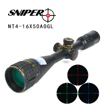 

SNIPER NT 4-16X50 AOGL Hunting Riflescopes Tactical Optical Sight Full Size Glass Etched Reticle Optic Rifle Scope