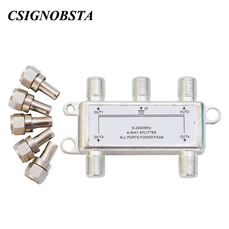 

5-2400mhz signal repeater splitter 1 to 4 ways splitter for mobile phone booster cable splitter with small N type connector 2017