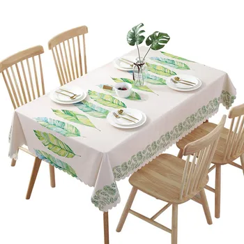 

PVC Pastoral Tablecloths Leaves Table Cloth Oilproof Dustproof Table cloth Background Cloth Home Decor Manteles Toalha De Mesa