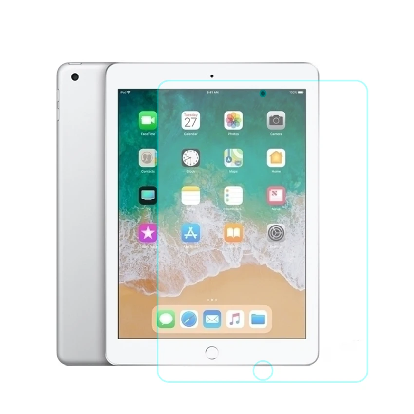 2 шт. 9H закаленное стекло для нового iPad 2018 2017 A1822 A1823 2.5D защита экрана 0 33 мм пленка air