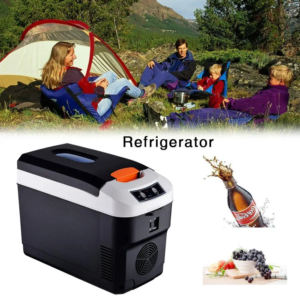 

10LMini Refrigerator Car Home Dual-use Refrigerator Outdoor Camping Refrigerator Portable Cooler 12v24V