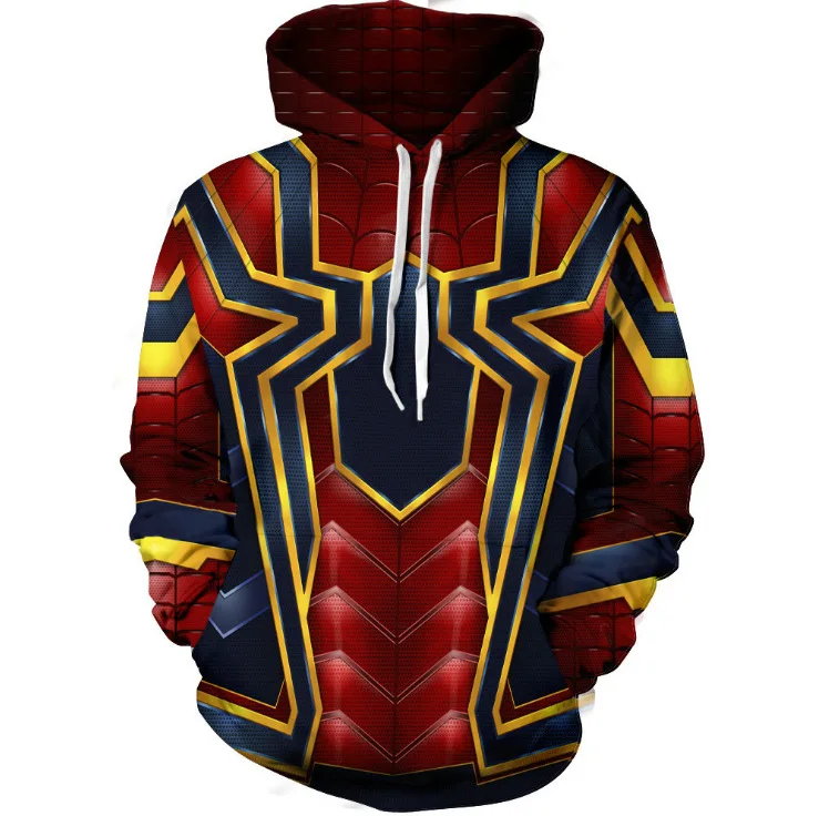 Новые мстители: Infinit костюм Железный человек толстовки Косплей осень для мужчин и женщин аниме 3D печать куртка Аниме свитер с капюшоном - Цвет: Style L
