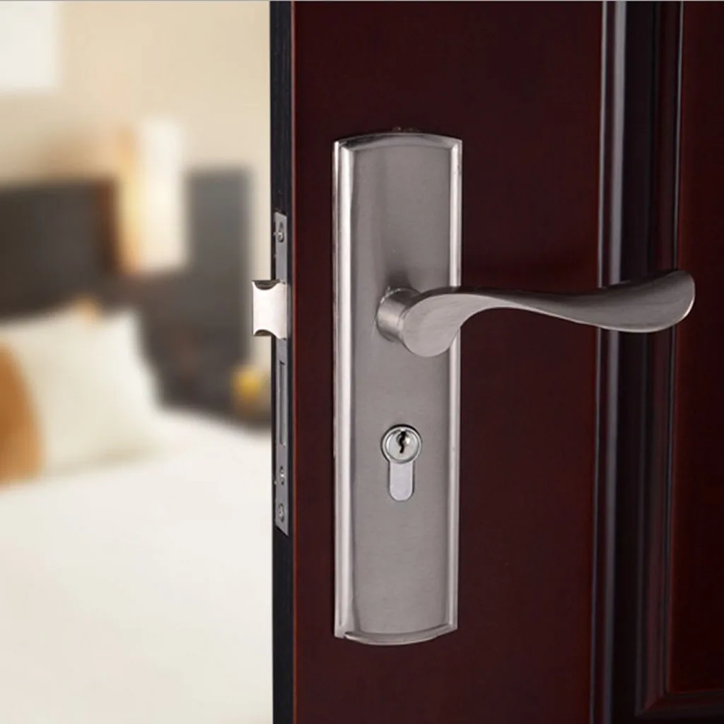 Entrance Lever Door Handle [with Three Keys] for Office or Front Door #1