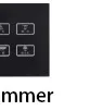 Интеллектуальный 4 банды Диммер Wallpad черный темпред стеклянный переключатель светодиодный 4 банды Диммер затемнение управление светом настенный переключатель 1 способ