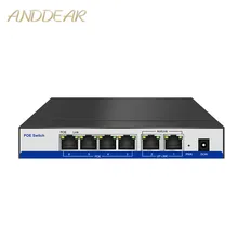 HYY10 CCTV active 4 Порты 10/100 м коммутатор питания через Ethernet Мощность Over Ethernet для PoE IP Камера Системы сети сетевые коммутаторы 2 Порты по восходящей линии