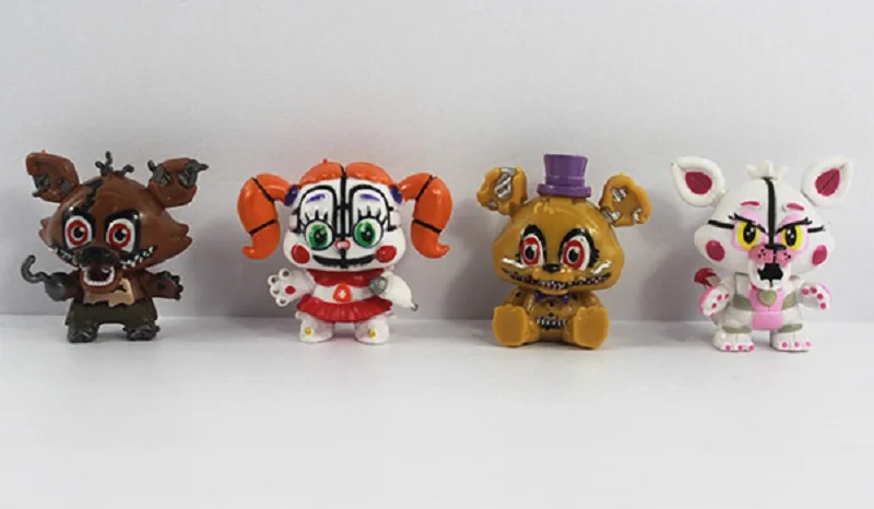 Новинка FNAF Freddy мини-фигурка Nendoroid 5-6 см ПВХ Five Nights At Freddys Foxy Freddy Chica Аниме фигурки Свободные игрушки 8 компл