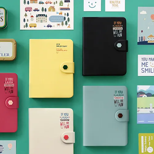 

2018 Super Cute Funny 365 Days Diary Book Thick Daily Planner Pack 12*16cm 448P All Colorful Sheets Creative Students Gift