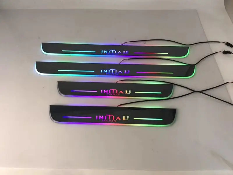 

WOOBEST led moving door scuff dynamic welcome light sill with colors changing flat plate lining strips for Audi rs4 rs6 rs7