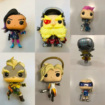 

Original Funko pop Secondhand Games Watch Mercy, Zenyatta, Zarya, Sombra Over Vinyl Action Figure Collectible Model Loose Toy