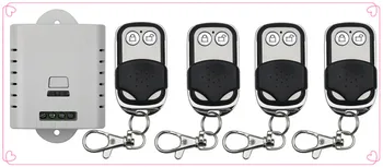 

New AC85V 110V 120V 220V 250V 1CH 1Channe Radio Remote Control Switch Receiver 4* Metal Push Button Transmitter Learning Code