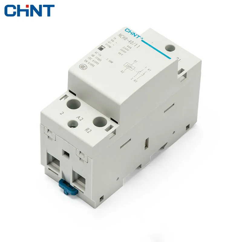 

CHINT 2P 40A Household AC Contactor NCH8-40/11 220V Guide Type One Normally Open One Often Close