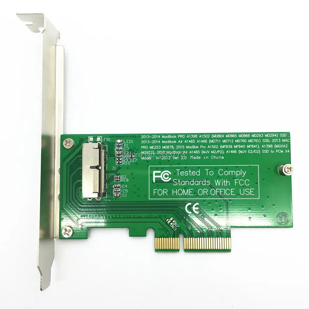 

PCIE PCI-Express PCI-E PCI Express to for 2013 2014 2015 Apple Macbook Pro Air SSD Convert Card for A1502 A1465 A1466