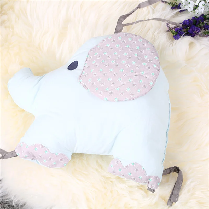 

MrY Baby Playpens Bedding Creative Pillow Embroidery Print Cotton Elephant Cushion Crib Wai Kids Car Seat Breathable Pad Baby
