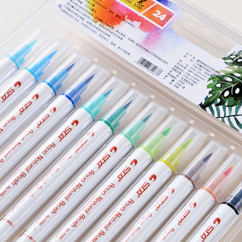 

12 Color Premium Painting Soft Brush Pen Set Watercolor Markers Pen Effect Best For Coloring Books Manga Comic Calligraphy