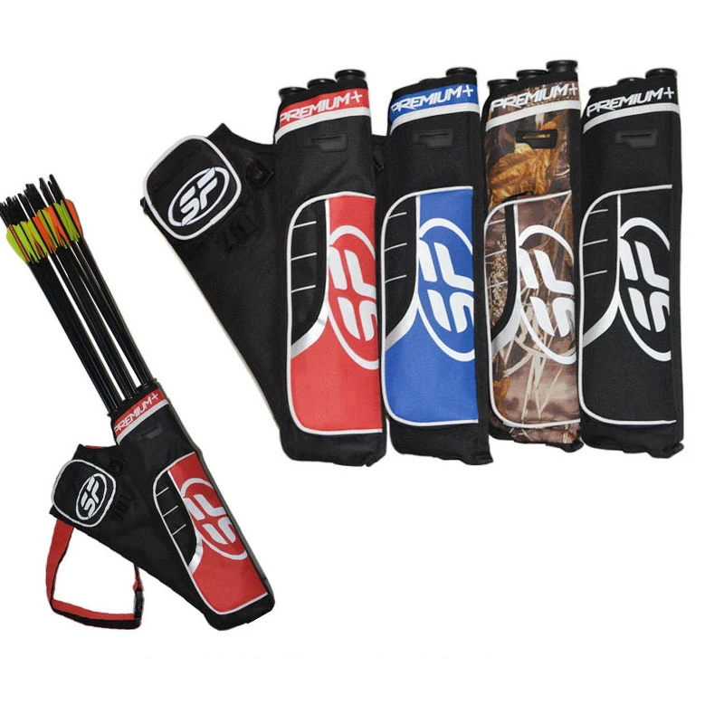 

Archery Arrow Back Quiver Shoulder Bag 3 Tubes Arrow Holder Adjustable Belt Strap Compound Recurve Bow Hunting Archery