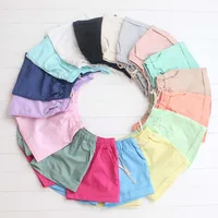 2016 Summer Style Shorts Women Candy Color Elastic With Belt  Short Women  A224