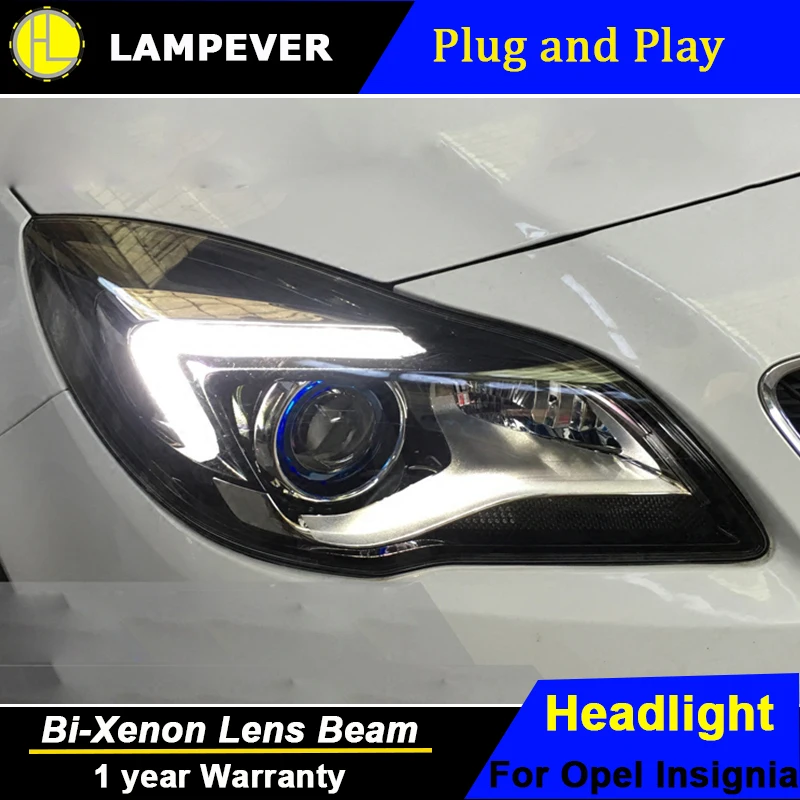 

For Buick New Regal headlights GS Style Opel Insignia head lamp led DRL front light Bi-Xenon Lens xenon HID KIT 2014 2015 2016