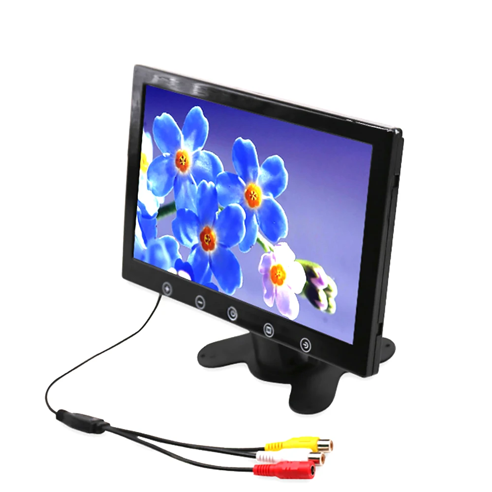 7/10.1 inch 1024x600 Resolution TFT LCD Screen AV Car Protable Display Built in Speaker VGA/HDMI/AV Video Input