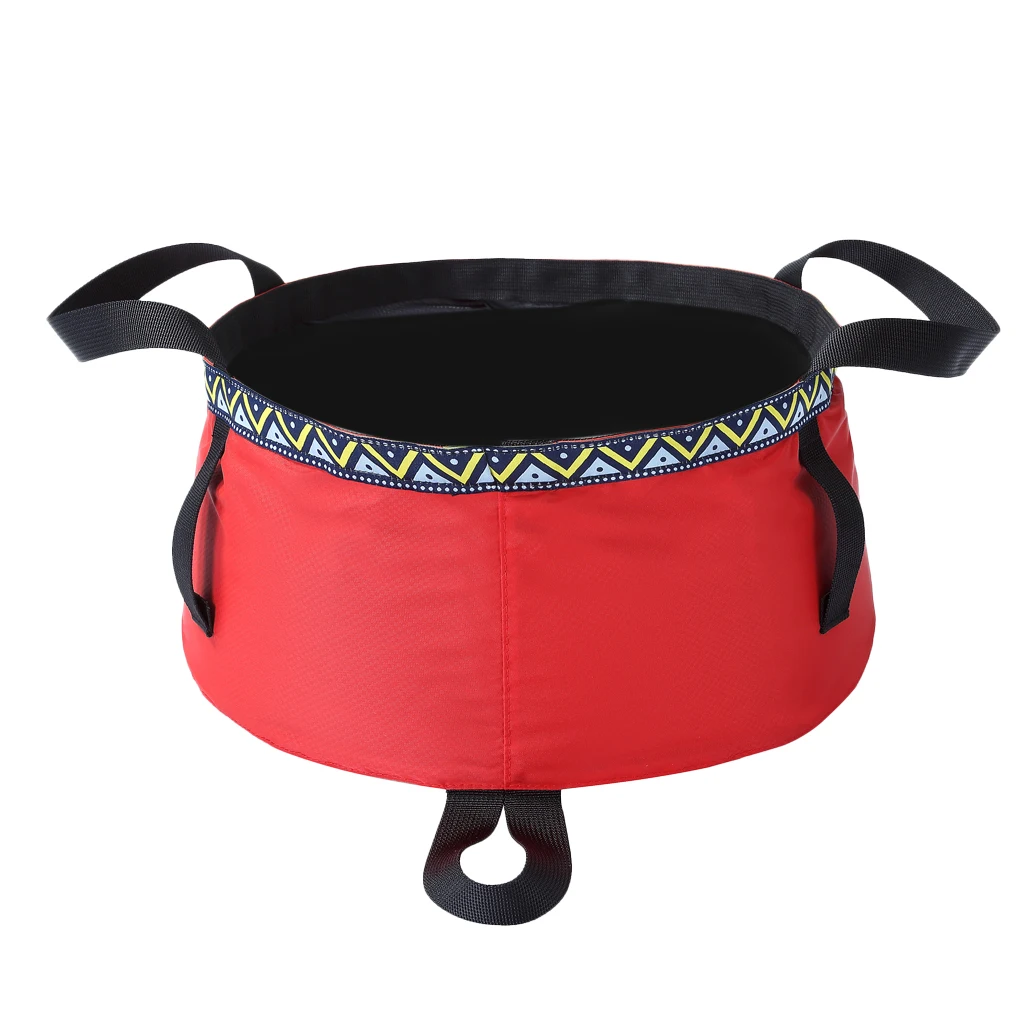 Foldable Sink Wash Basin Washbasin Bucket Outdoor Camping Water Pot Bag 6/8/12L for Kayak Canoe Fishing Picnic Hiking Accessory